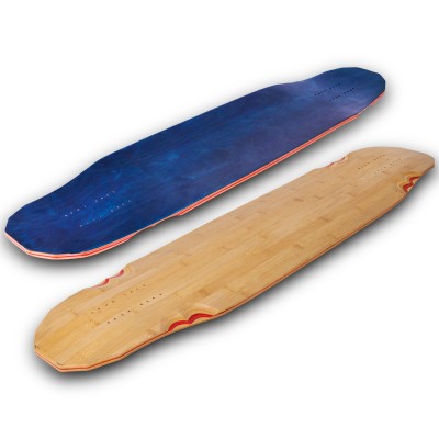 cheap custom uncut bamboo maple blank longboard decks