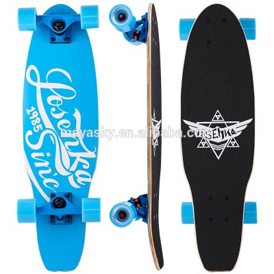 cheap carbon blank maple Mini pro complete fish cruiser wood skateboard