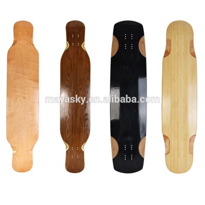 pro parts wholesale custom blank Canadian maple longboard skateboard fishboard decks