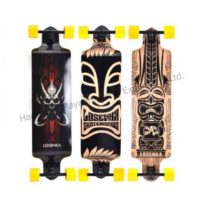 wholesale 42inch  wood maple drop down downhill cruiser custom complete dancing longboard